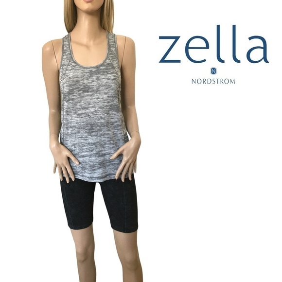 Zella Snow Wash Bike Shorts & Racerback Tank Top Set Fitness Yoga Workout NWOT - Picture 15 of 16